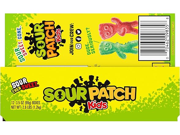 12PK SOUR PATCH KIDS Soft & Chewy Gummy Candy