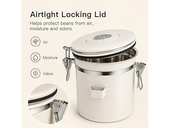 MEGAWISE 304 Stainless Steel Coffee Canister