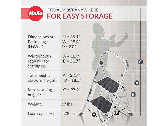 HAILO K70 StandardLine 2-Step Ladder