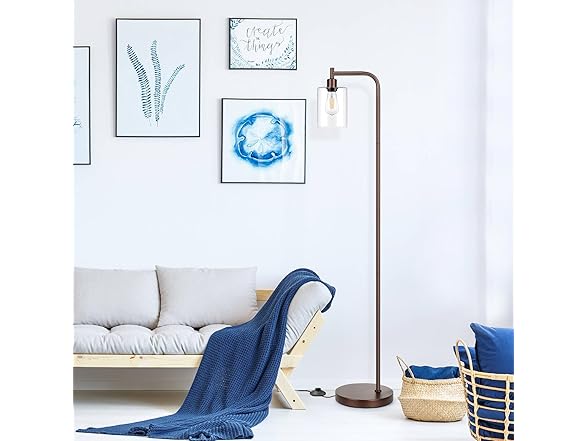 Bosceos Brown Floor Lamp