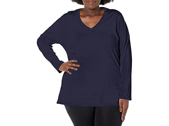 Just MY Size Women (3X) Women's Vneck Long Tee
