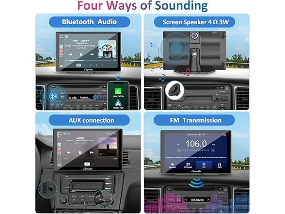 9" Wireless CarPlay Screen w/ Dash Cam
