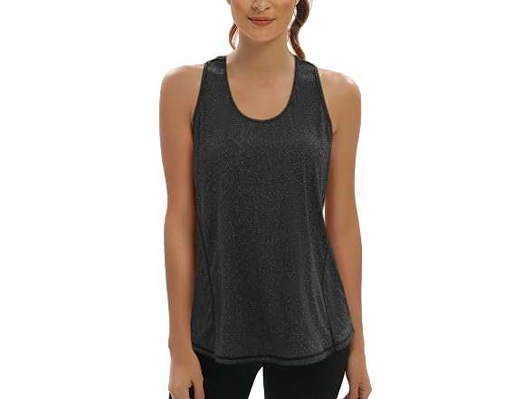 Aeuui Women (M) Workout Tops Open Back Tank Shirts