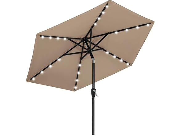 ABCCANOPY 7.5FT Durable Solar Led Patio Umbrella
