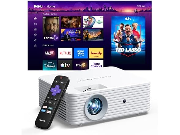 ELEPHAS Roku TV Smart Projector