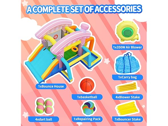 SunSports Small Bounce House with Slide