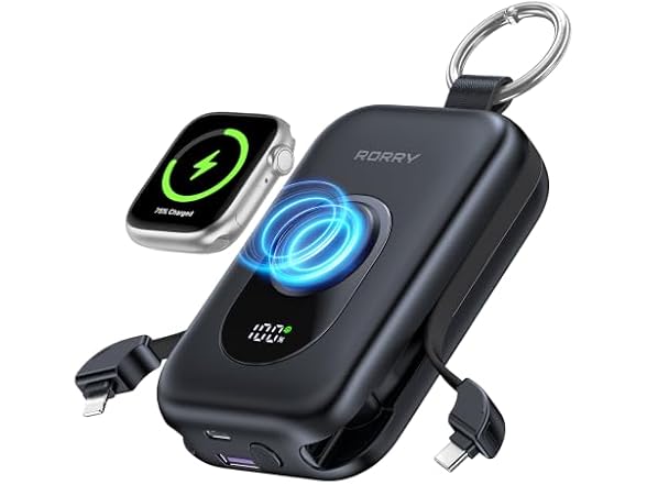RORRY 10000mAh Power Bank w/ Wall Plug 22.5W