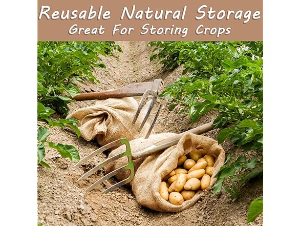 Kmise Burlap Potato Sack Race Bags (Pack of 6)