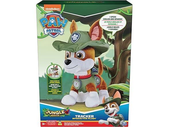 Paw Patrol Talking Tracker 12-Inch Tall Interactive Plush