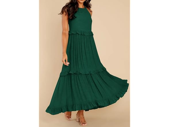 R.Vivimos Women (L) Summer Sleeveless Halter Dress