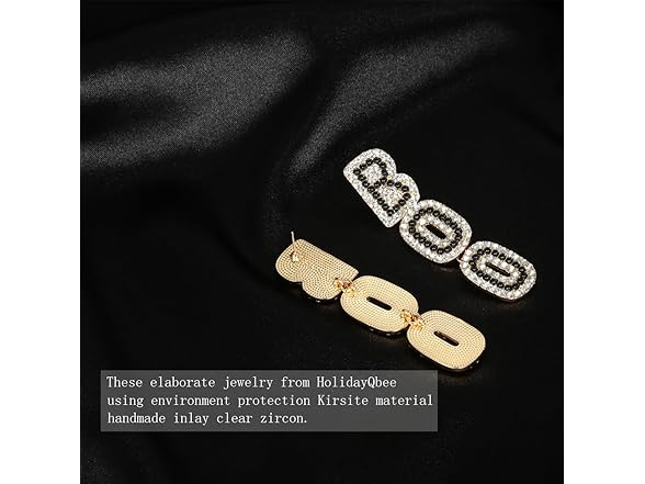 HolidayQbee BOO Dangle Drop Earrings