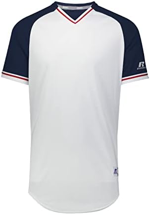 Russell Athletic Youth Classic V-Neck Jersey White/Navy/True Red S