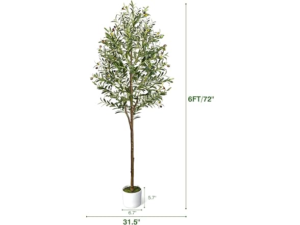 LuceAlberi Artificial Olive Tree 6FT