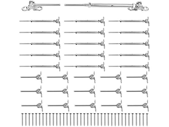 BLIKA 15 Pairs 1/8" Cable Railing Kit