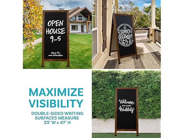 Sunnydaze A-Frame Magnetic Chalkboard