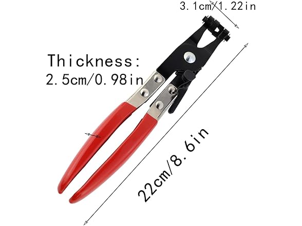 Bilkeru 1 Pcs Red Clamp Hose Pliers Tool