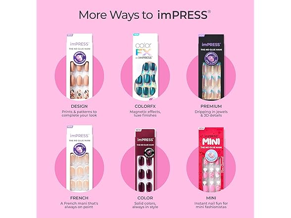 imPRESS KISS imPRESS No Glue Mani Press On Nails