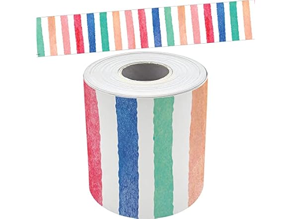 Teacher Created Resources Watercolor Stripes Border