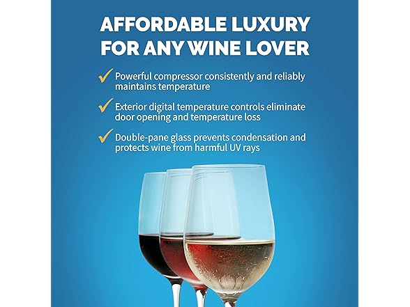 Newair Freestanding Wine Fridge - 27 Bottles