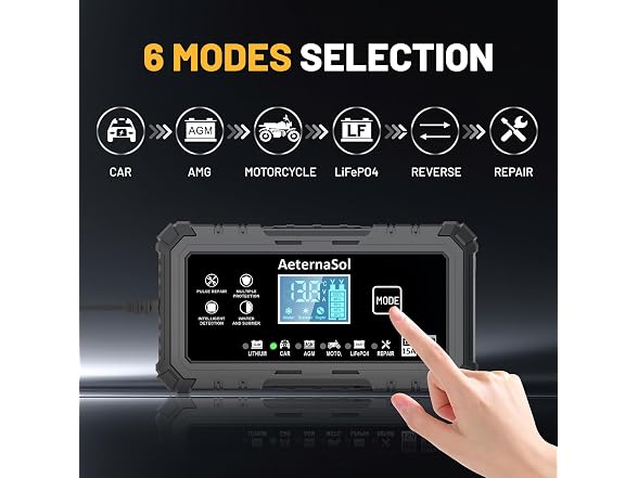 15A Smart Car Battery Charger, 12V/24V