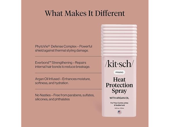 Kitsch Argan Oil Heat Protectant Spray 6.8oz