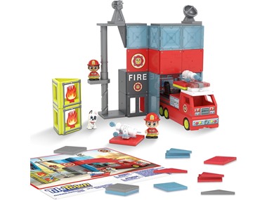 $21.98, Was $22.26, 1% Off! Tile Town Fire Station + Firetruck Magnetic Tiles dealfomo