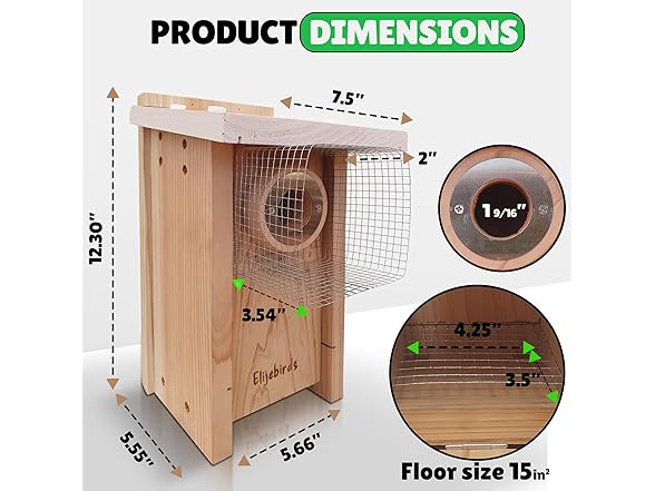 Elijebirds Bluebird Bird House
