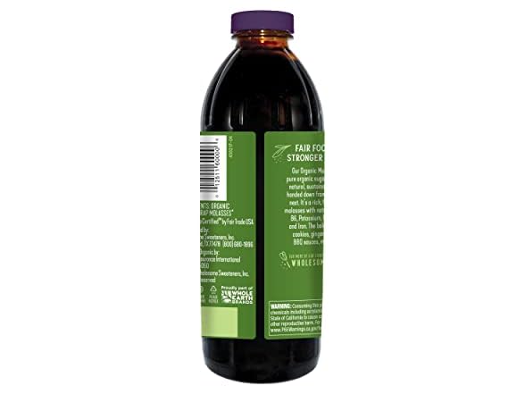 Wholesome Organic Blackstrap Molasses, 16 oz, 1-Pack