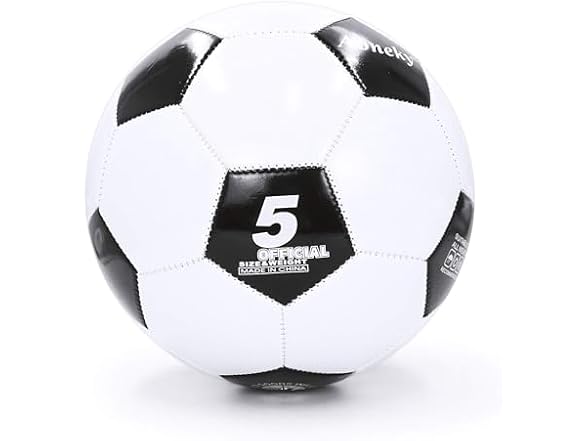 Aoneky White/Black Soccer Ball with Pump