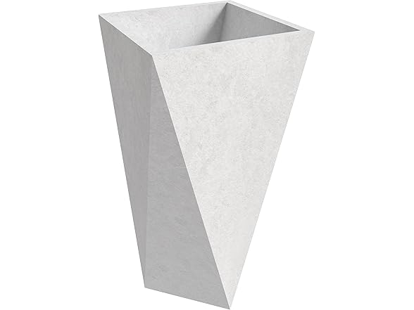 LeisureMod \Aloe PolyStone Planter White