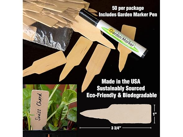 Garden Marker Outdoor Wooden Plant Label