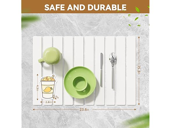 AEFLM Large Stone Dish Drying Mat