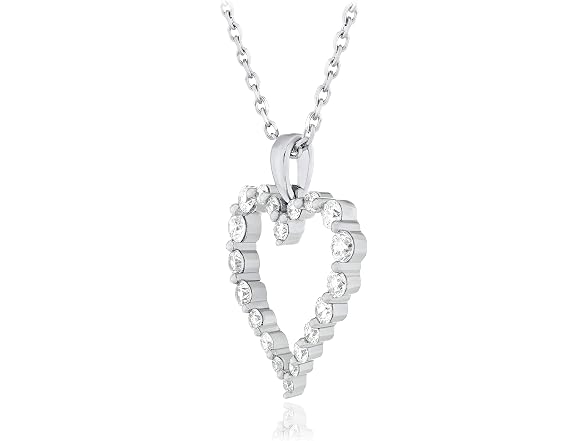 Lexi and Rose 10K White Gold 1/2 Cttw Lab Necklace