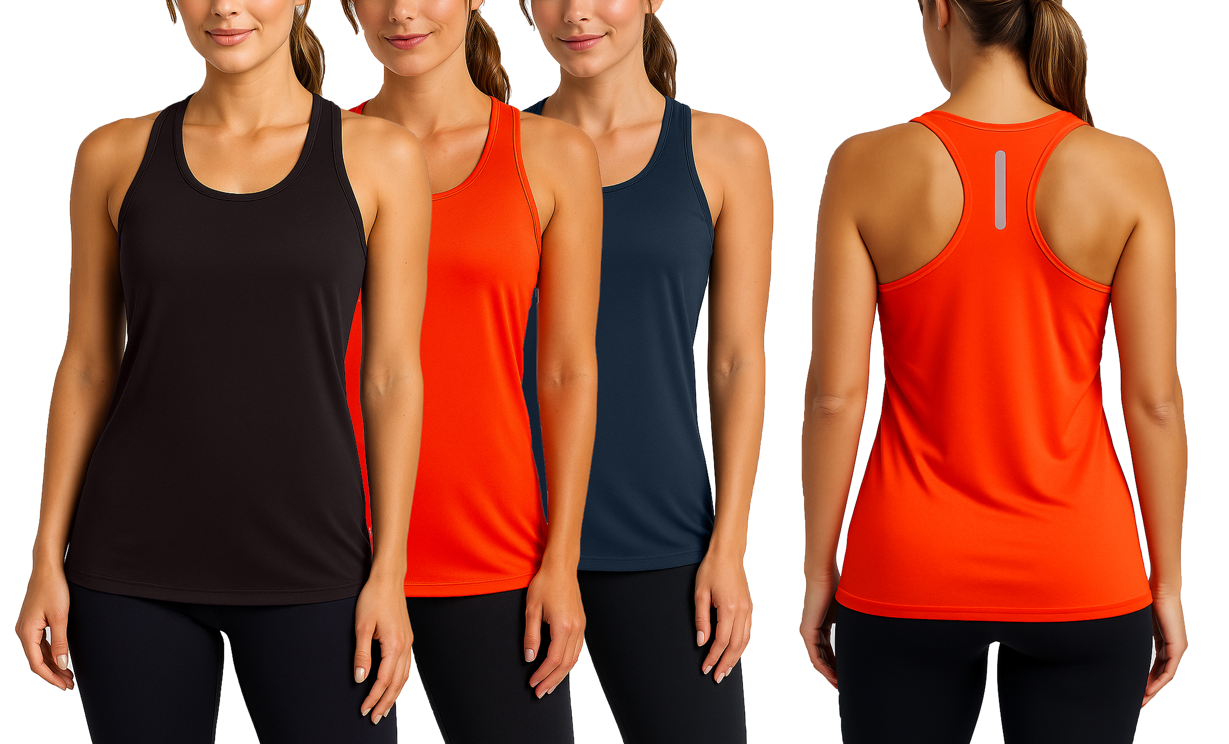 3Pk Womens Performance Racerback Tank - Gallery 18