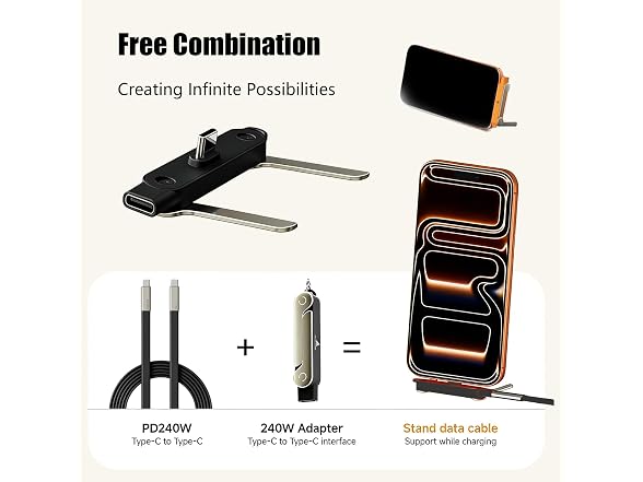 ENSFTF SIDEWAY Phone Charger 240W Cable