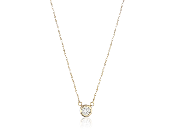 Amazon Essentials Bezel-Set Necklace