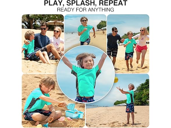 Kanu Surf Boys Short Sleeve UPF 50+ Swim Shirt (8)
