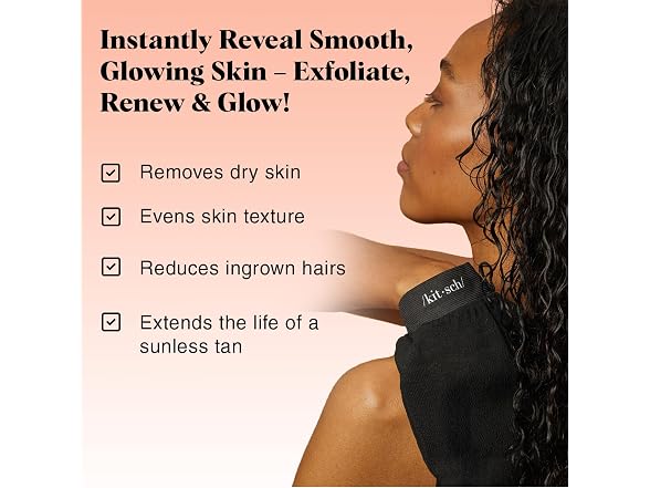 Kitsch Exfoliating Glove – Exfoliating Mitt 2pc