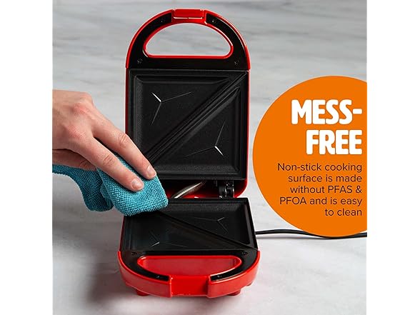 Tasty Mini Sandwich Maker Red