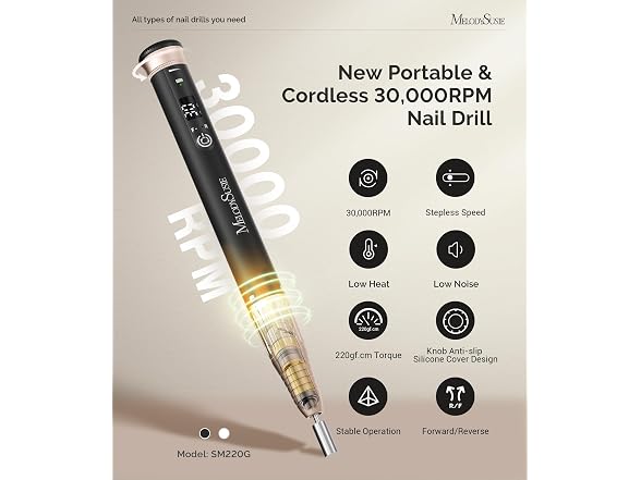 Pen-Shaped Cordless Nail Drill