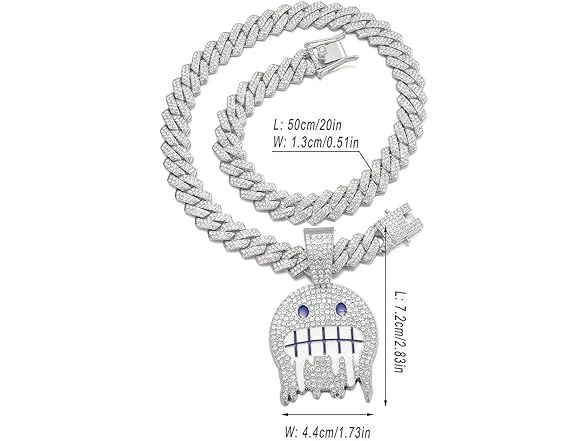 Silver Happy Face Pendant