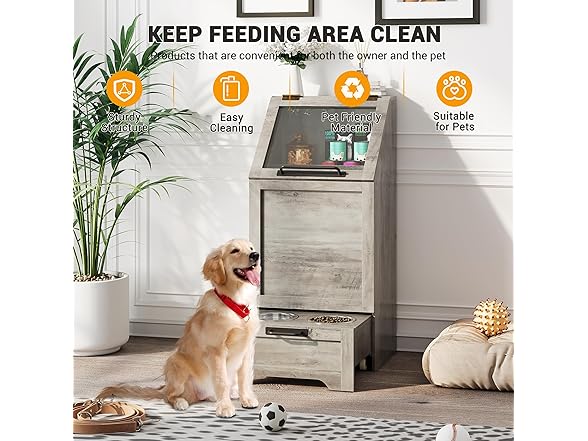 MOVECOM Top Opening Dog Feeding Station