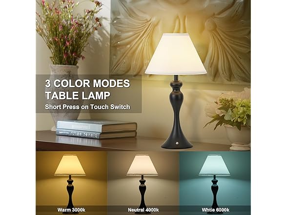 KARTOOSH Cordless Table Lamp