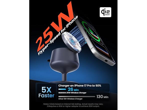 GEEKERA 25W Qi2.2 Fast 3-in-1 Charger