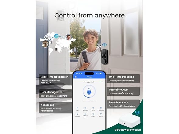 DESLOC WiFi Fingerprint Smart Door Lock