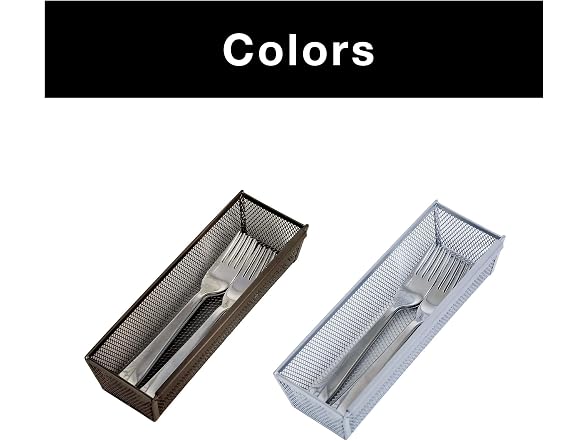 Smart Design Drawer Organizer, 9 x 3 Inch, 6-Pack, Bronze