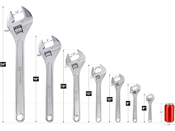 Olympia Tools 12" Adjustable Wrench