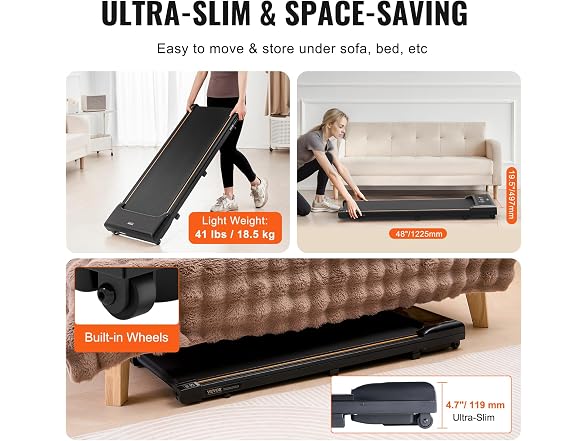 Walking Pad, Under Desk Treadmill for Home