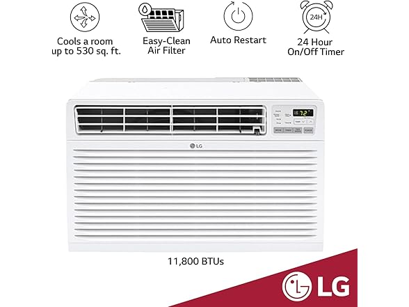 LG LT12124CNR 11,800 BTU 115V Through-the-Wall AC