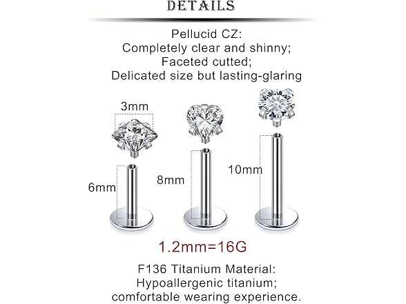 Kridzisw Flat Back Nose Rings Studs